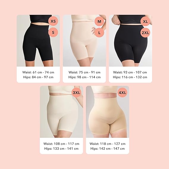Formiva® Shapewear for Women - High-Waisted Shapewear Tummy Control Shorts, Thigh Slimmer, Underwear for Women