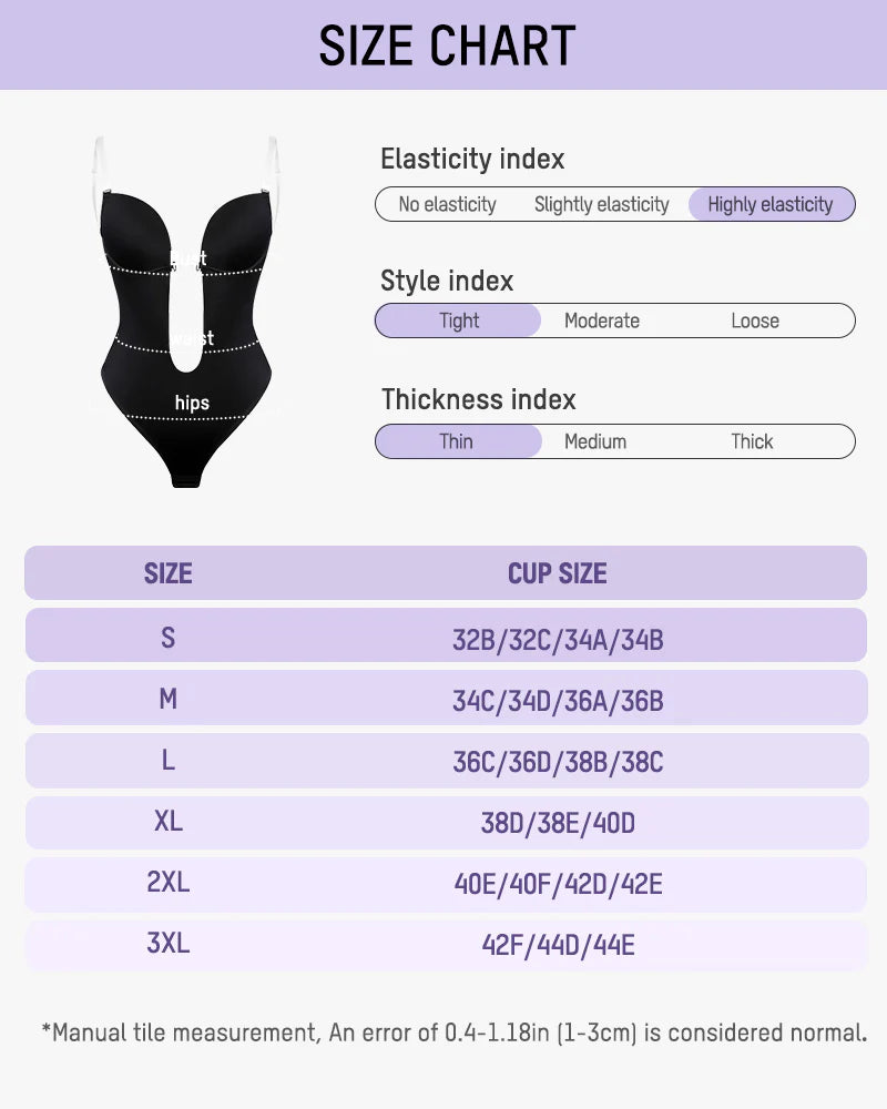Formiva® Strapless U Plunge Thong Bodysuit