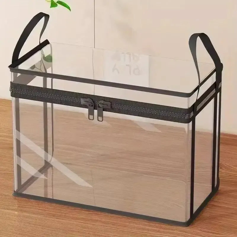Formiva® Large Clear Storage Boxwith Hinged Lid - Heavy-Duty High Capacity Organizer