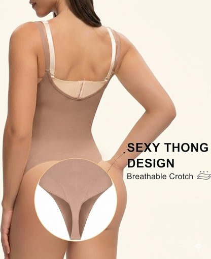 Formiva® Open Bust Shapewear Tummy Control Bodysuits for Women Seamless Compression High Waisted Body Shaper