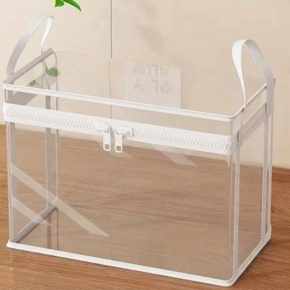 Formiva® Large Clear Storage Boxwith Hinged Lid - Heavy-Duty High Capacity Organizer
