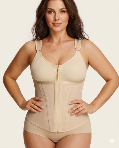 Formiva® Double-Layer Tummy Control Waist Shaper Girdle With Bra