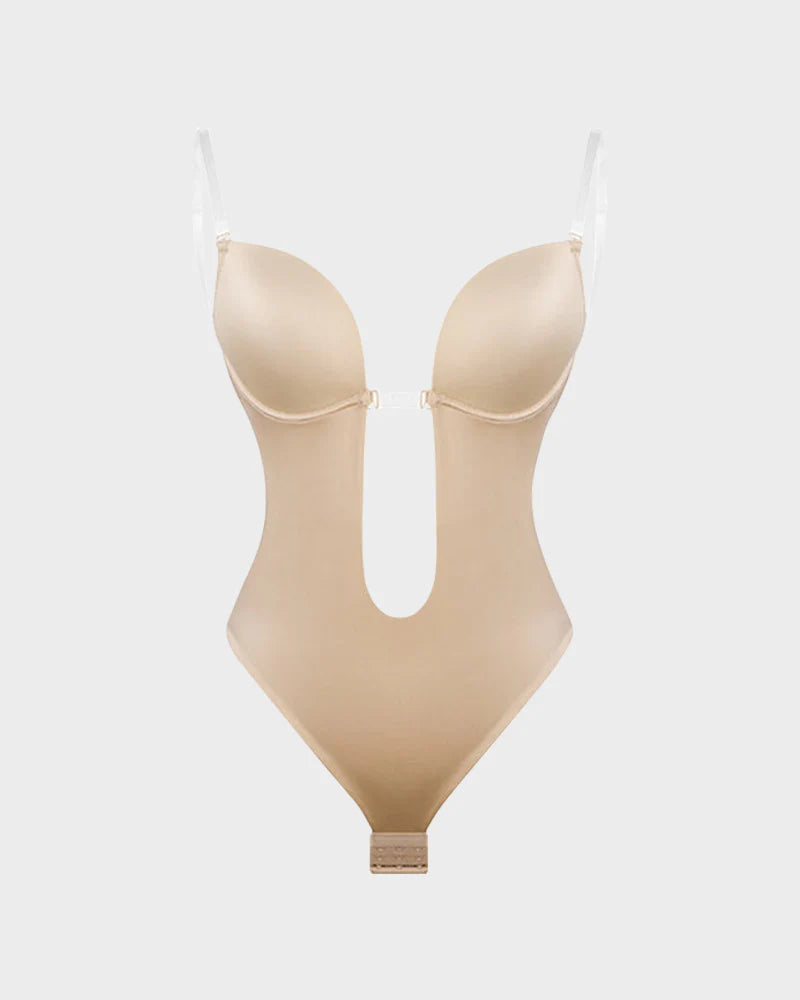 Formiva® Strapless U Plunge Thong Bodysuit