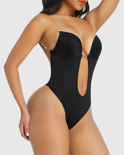 Formiva® Strapless U Plunge Thong Bodysuit