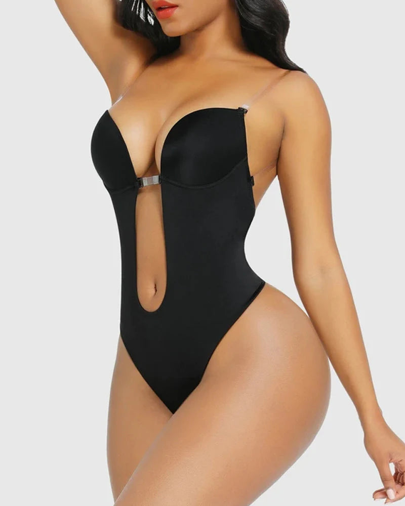 Formiva® Strapless U Plunge Thong Bodysuit