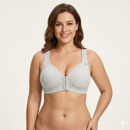 Formiva® Adjustable Front Closure Push-Up Bra Wire-Free Cross-Back, Seamless & Side Support for Daily Wear, Spring-Summer ComfoMrt Breathable Everyday Breathable Everyday Womenswear Bridal Rider Basic Minimalist ModestSkip intense workouts