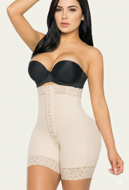Formiva® Tummy Control Shapewear for Women Strapless Fajas Colombianas Body Shaper Shorts Butt Lifter with Zipper Crotch