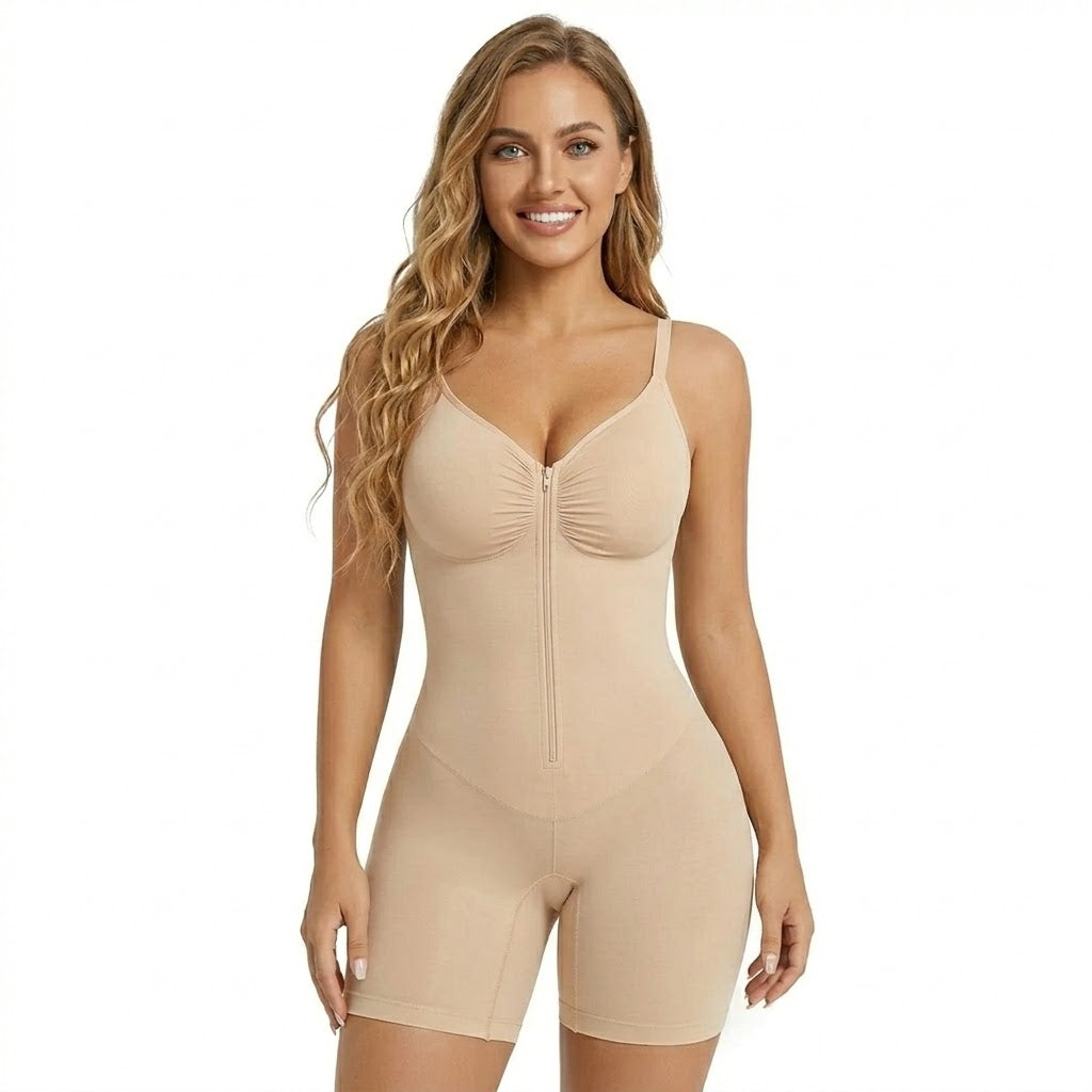Formiva® Shapewear for Women Tummy Control Bodysuits Zip-Up Comfort Ultra Stretch Fabric Customizable Fit Breathable Mesh Design Comfortable Fit