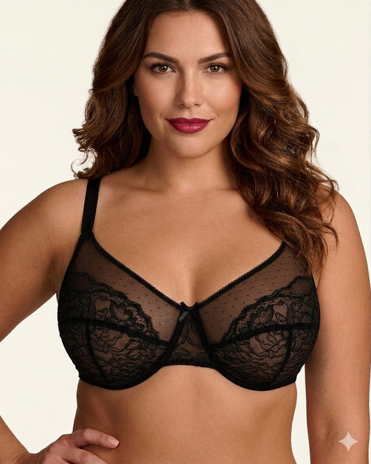 Formiva® Minimizer Bras for Women Enchante Full Coverage Underwire Bras Plus Size Lifting Floral Lace Bra for Heavy Breast