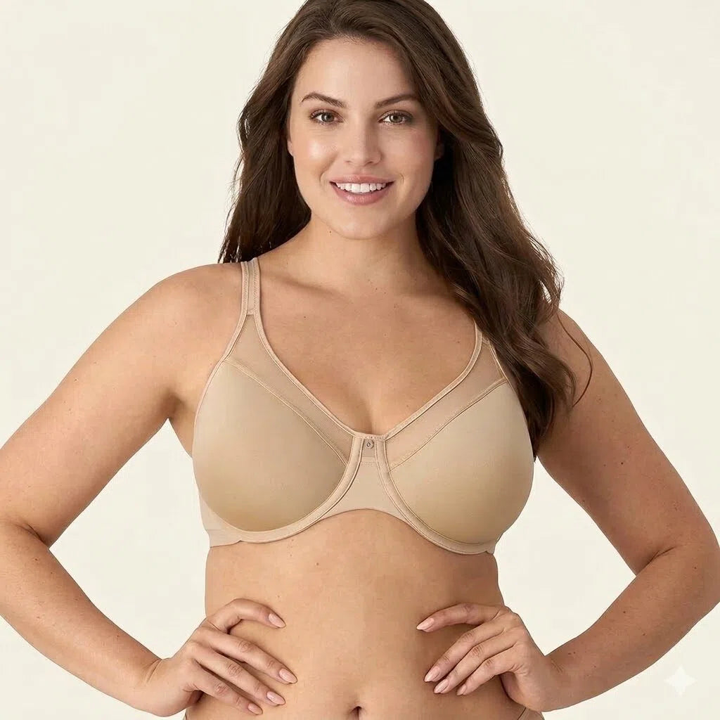 Formiva® Women's Seamless Underwire Bra, One Smooth U Smoothing Underwire Bras for Women, Convertible Straps, Ultra Light