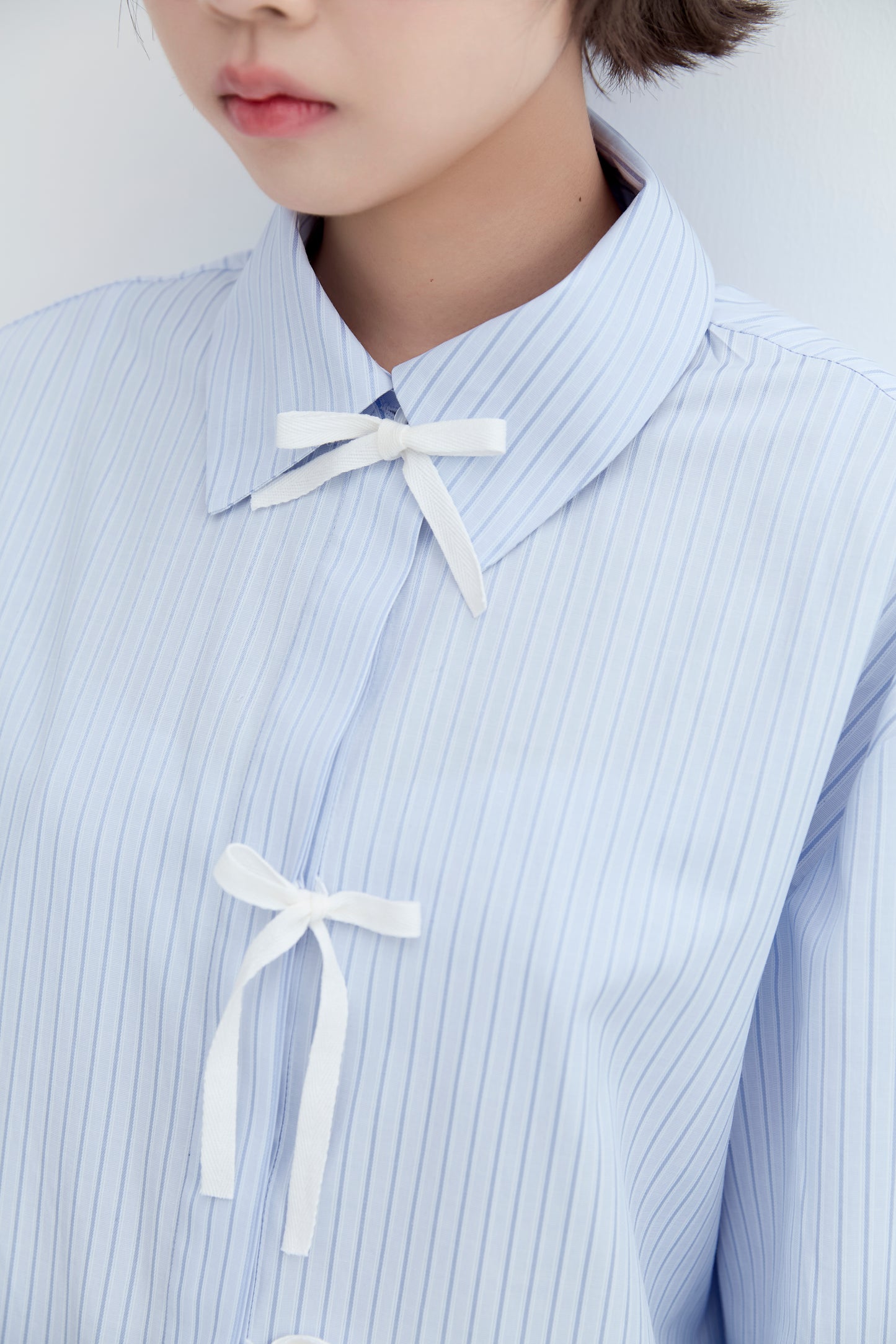 Formiva® Pet Friendly Striped Shirt with Bow Tie Closure