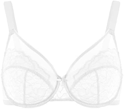 Formiva® Minimizer Bras for Women Enchante Full Coverage Underwire Bras Plus Size Lifting Floral Lace Bra for Heavy Breast