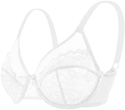 Formiva® Minimizer Bras for Women Enchante Full Coverage Underwire Bras Plus Size Lifting Floral Lace Bra for Heavy Breast