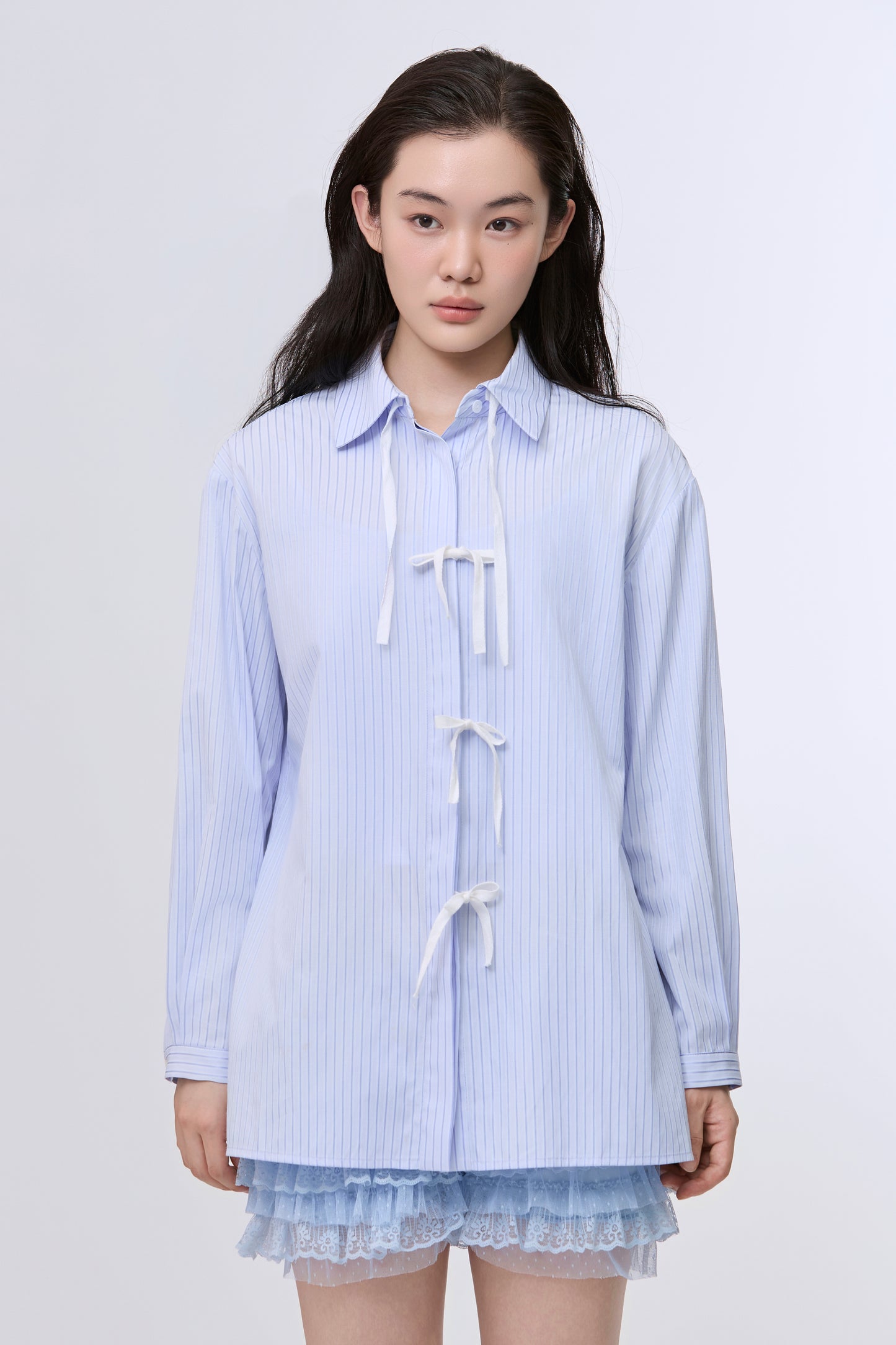 Formiva® Pet Friendly Striped Shirt with Bow Tie Closure