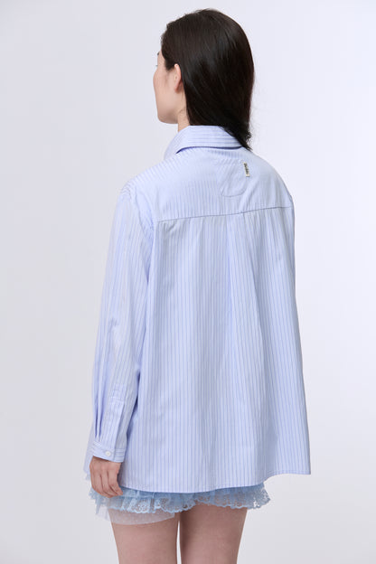 Formiva® Pet Friendly Striped Shirt with Bow Tie Closure