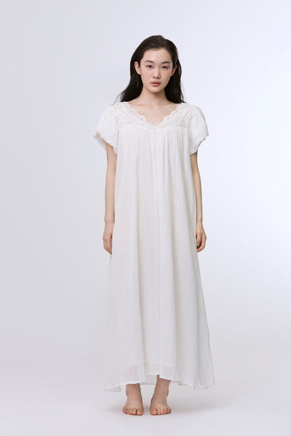 Formiva® “Moon Goddess Pact” French Lace Maxi Dress