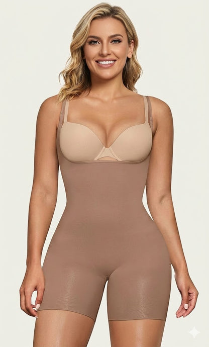 Formiva® Open Bust Shapewear Tummy Control Bodysuits for Women Seamless Compression High Waisted Body Shaper