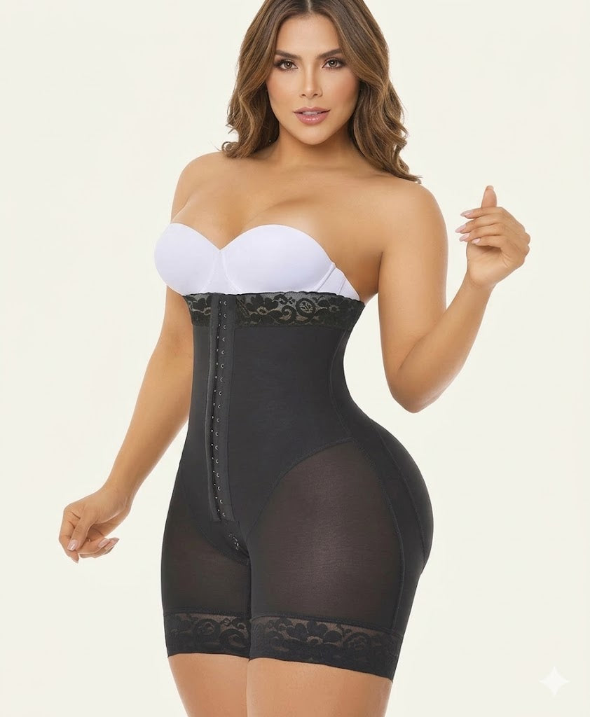 Formiva® Tummy Control Shapewear for Women Strapless Fajas Colombianas Body Shaper Shorts Butt Lifter with Zipper Crotch