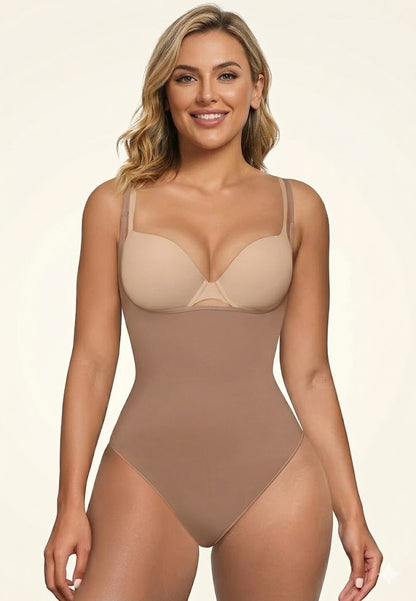 Formiva® Open Bust Shapewear Tummy Control Bodysuits for Women Seamless Compression High Waisted Body Shaper