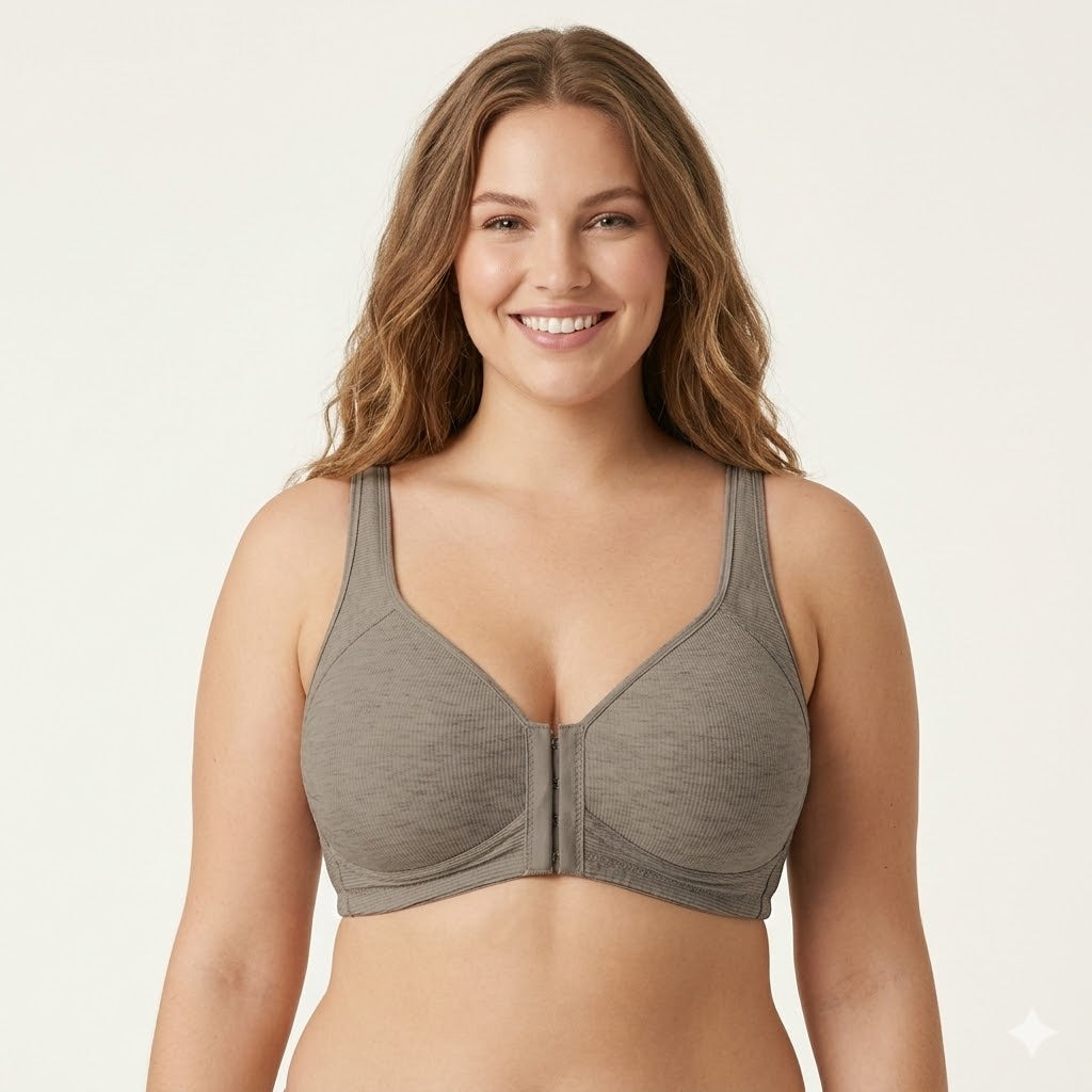 Formiva® Adjustable Front Closure Push-Up Bra Wire-Free Cross-Back, Seamless & Side Support for Daily Wear, Spring-Summer ComfoMrt Breathable Everyday Breathable Everyday Womenswear Bridal Rider Basic Minimalist ModestSkip intense workouts
