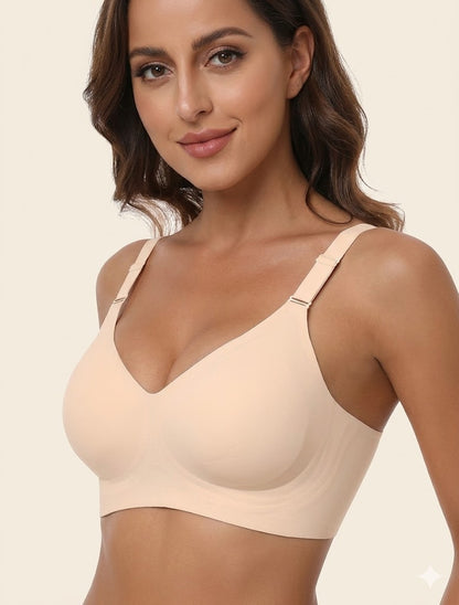 Formiva® Comfortable Seamless Full Coverage Bra for Women Wireless Bras with Soft Support Regular and Plus Size