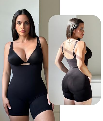 Formiva® Open Bust Shapewear Tummy Control Bodysuits for Women Seamless Compression High Waisted Body Shaper