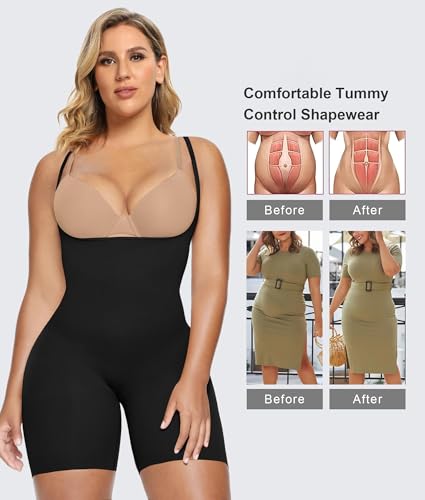 Formiva® Open Bust Shapewear Tummy Control Bodysuits for Women Seamless Compression High Waisted Body Shaper