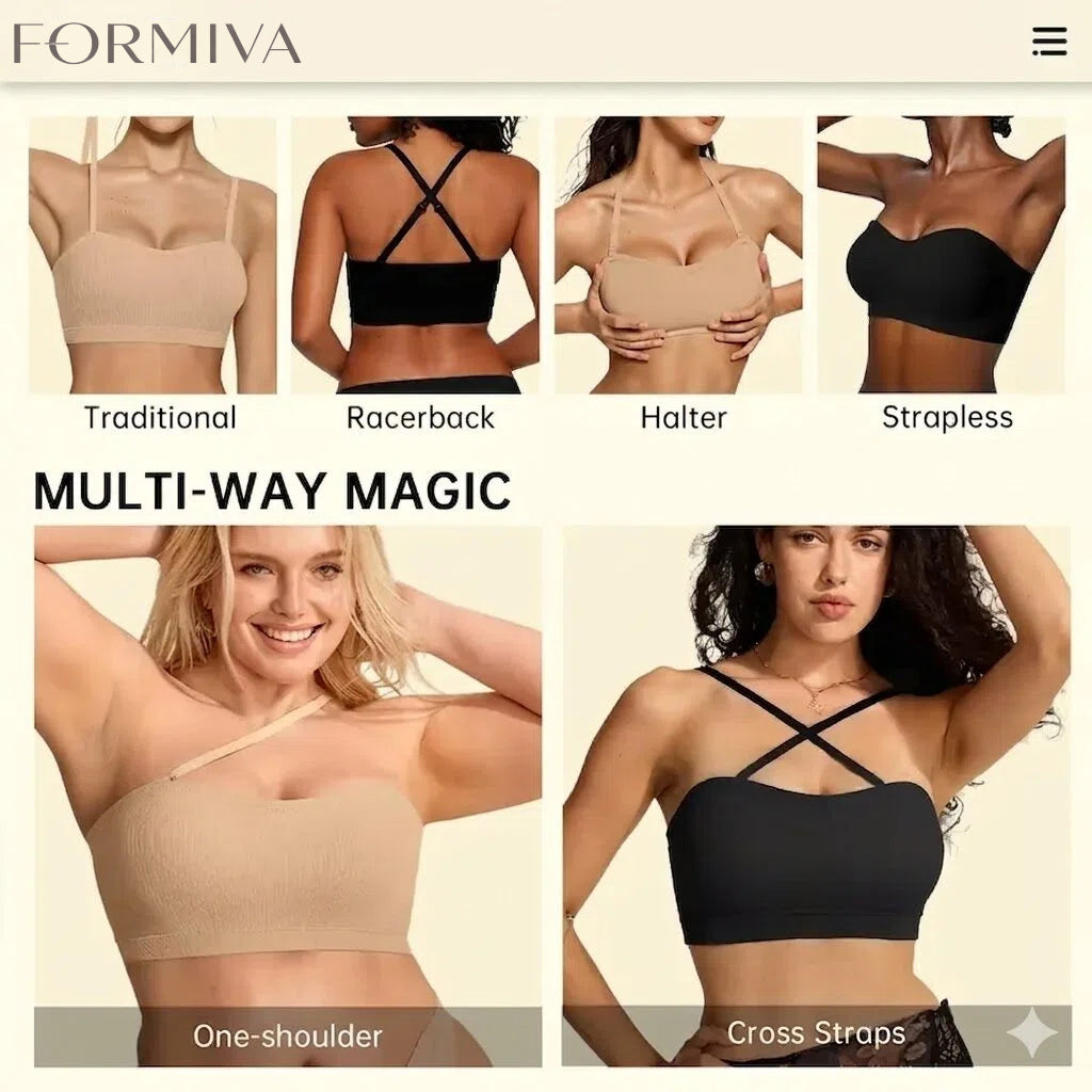 Formiva® Jelly Wireless Women Comfortable Push Up Bras Wireless Seamless Full Coverage Bra Buttery Soft Everyday Tshirt Bra
