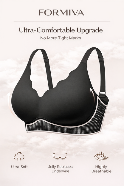 Formiva® Jelly Bras for Women No Underwire with Support - S-2XL Seamless Bralettes Everyday Comfort Tshirt Padded Bra