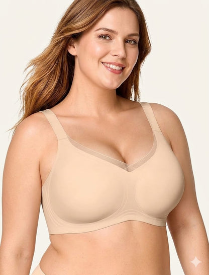 Formiva® Womens Seamless Jelly Bras No Underwire Comfort Push Up Bras Buttery Soft Wireless Bralette Full Coverage Sports Bra