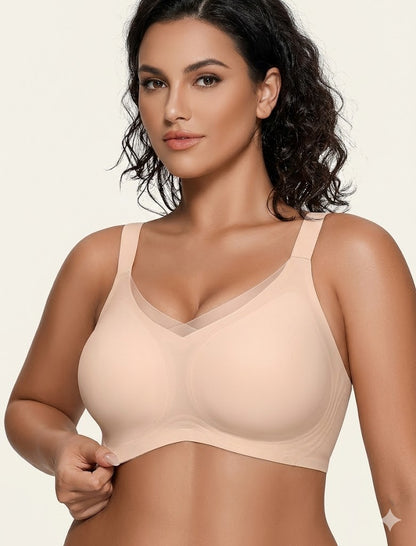 Formiva® Womens Seamless Jelly Bras No Underwire Comfort Push Up Bras Buttery Soft Wireless Bralette Full Coverage Sports Bra