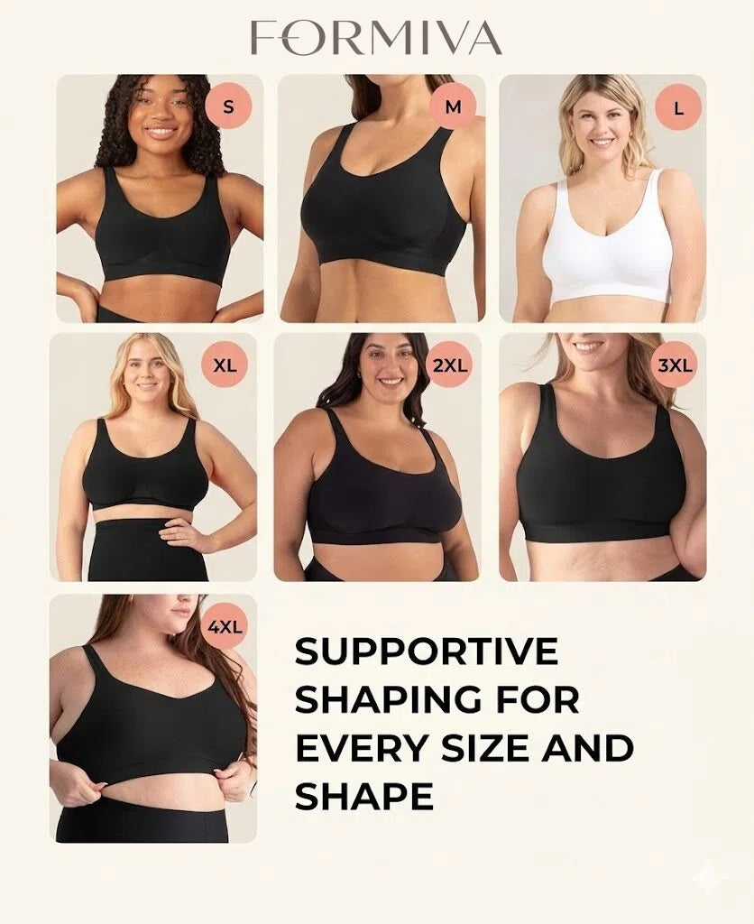 Formiva® Wireless Bras for Women No Underwire – Small to Plus Size Bralettes with Support and Natural Lift