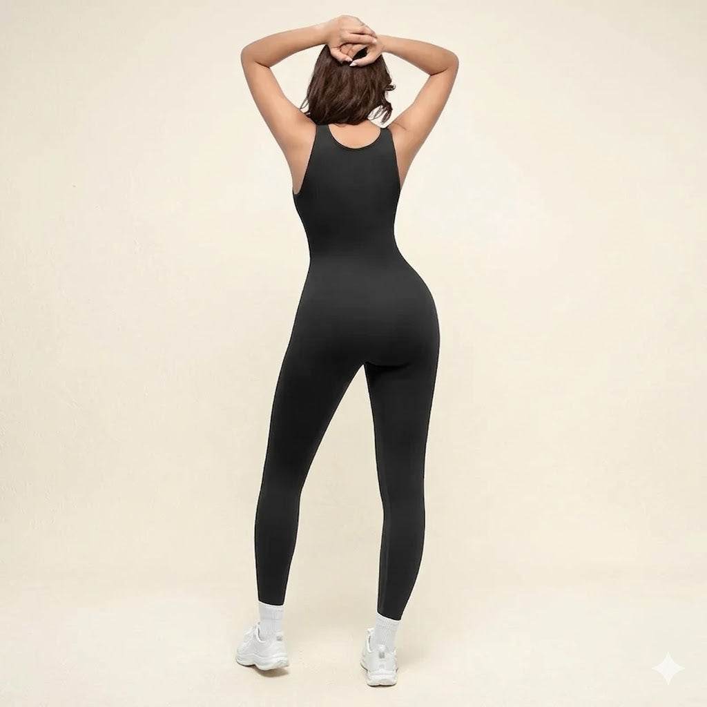 Formiva® Deep V Shapewear with Chest Support Breathable High-Waisted Tummy Control Jumpsuit