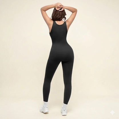 Formiva® Deep V Shapewear with Chest Support Breathable High-Waisted Tummy Control Jumpsuit