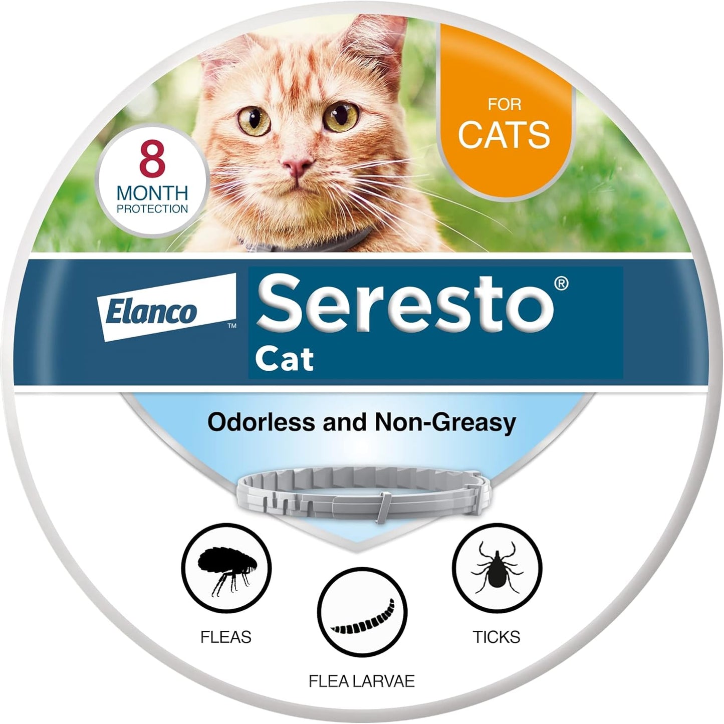 Summer Sale Seresto Flea and Tick Collar for Cats and Dogs Treatment & Prevention, Vet-Recommend, 8 Month Protection