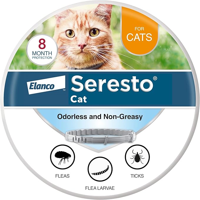 Summer Sale Seresto Flea and Tick Collar for Cats and Dogs Treatment & Prevention, Vet-Recommend, 8 Month Protection