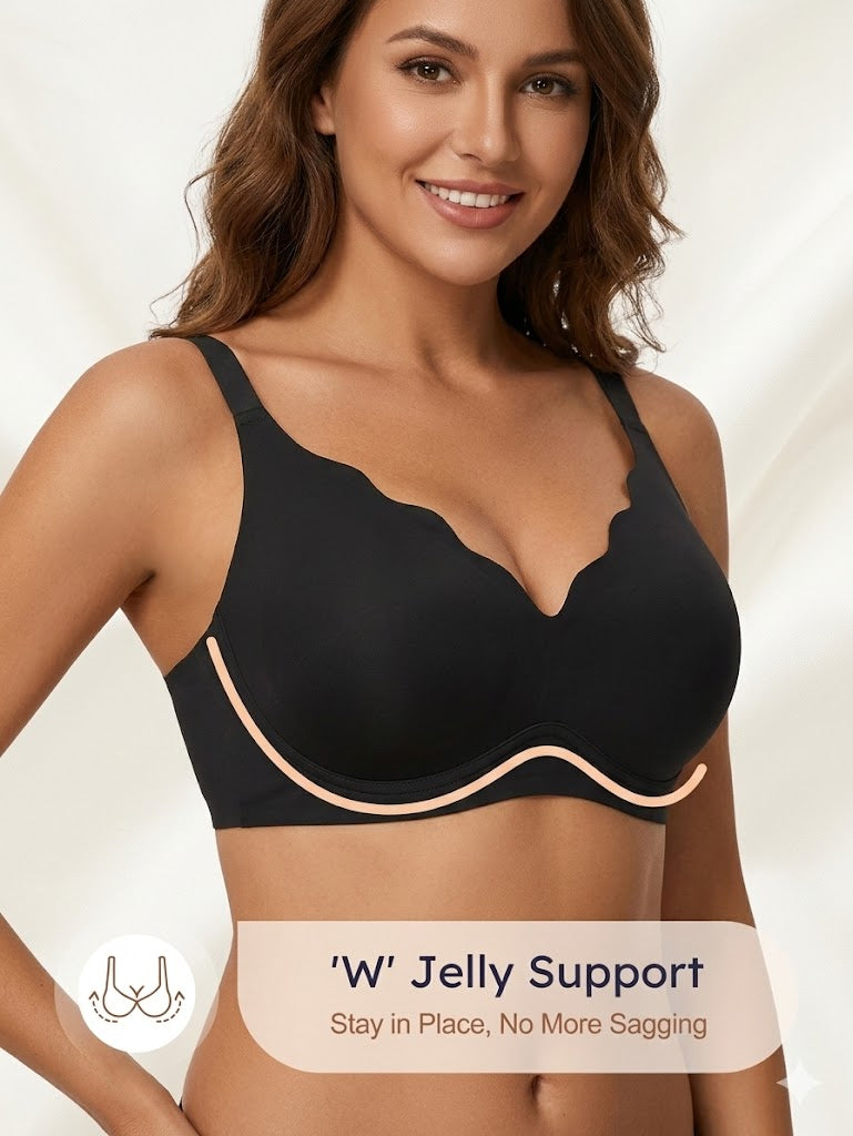 Formiva® Jelly Bras for Women No Underwire with Support - S-2XL Seamless Bralettes Everyday Comfort Tshirt Padded Bra