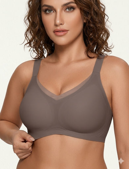 Formiva® Womens Seamless Jelly Bras No Underwire Comfort Push Up Bras Buttery Soft Wireless Bralette Full Coverage Sports Bra