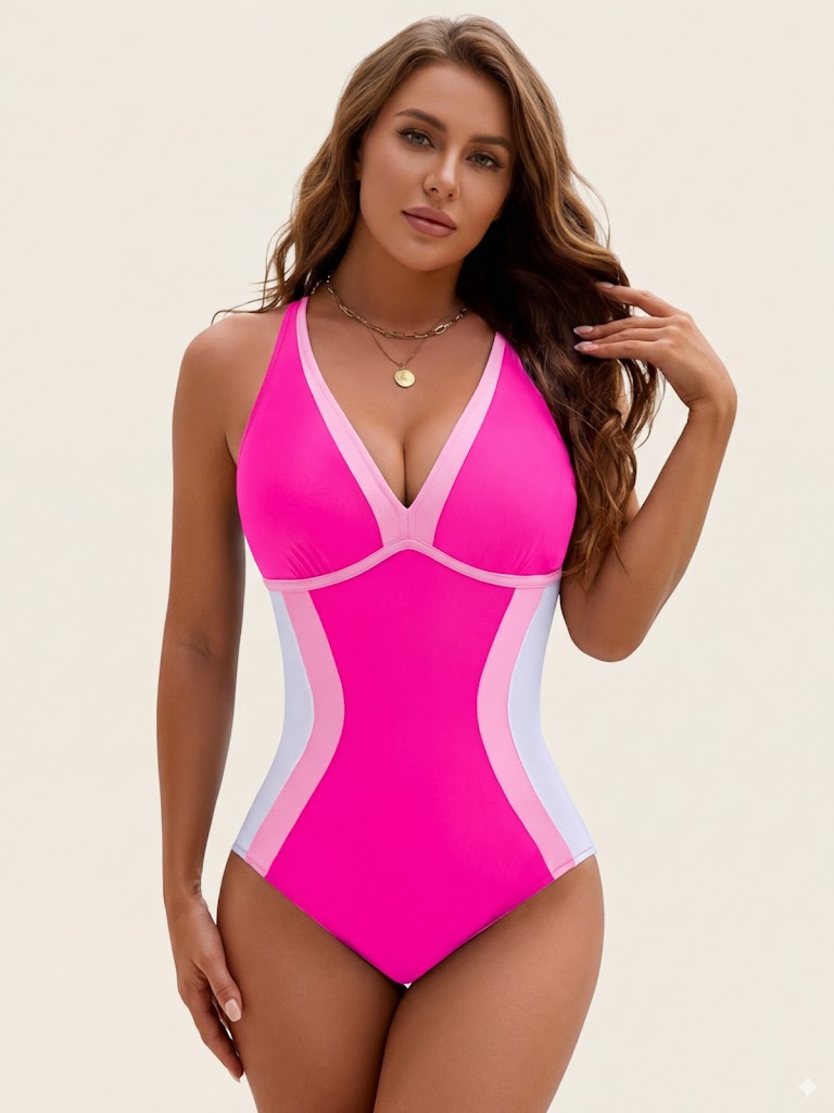 Formiva® Color Block Tummy Control One-Piece Swimsuit