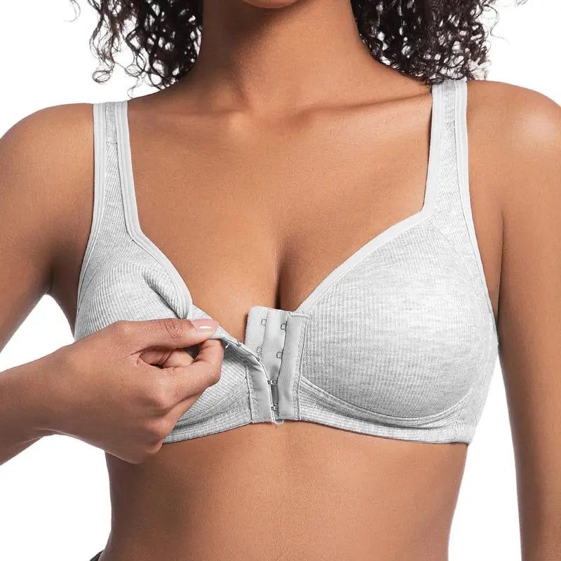 Formiva® Adjustable Front Closure Push-Up Bra Wire-Free Cross-Back, Seamless & Side Support for Daily Wear, Spring-Summer ComfoMrt Breathable Everyday Breathable Everyday Womenswear Bridal Rider Basic Minimalist ModestSkip intense workouts