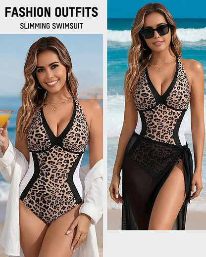 Formiva® Color Block Tummy Control One-Piece Swimsuit