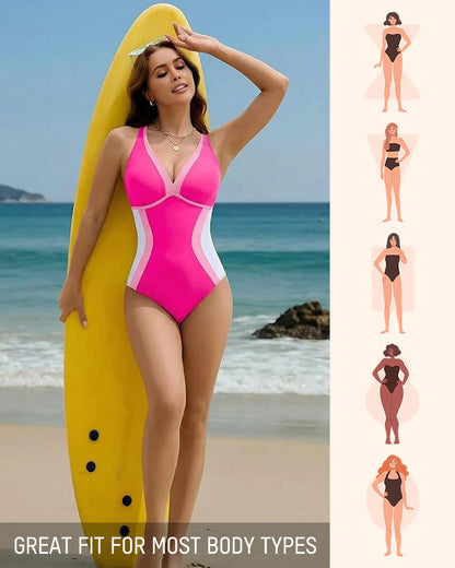 Formiva® Color Block Tummy Control One-Piece Swimsuit