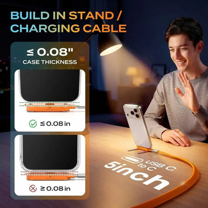 Fast-Charging Cable with Detatchable Stand