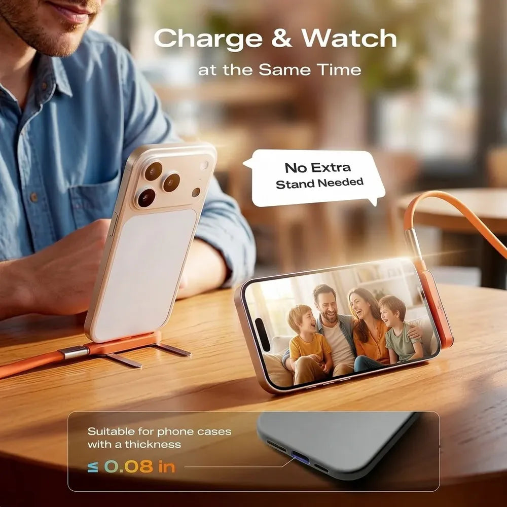 Fast-Charging Cable with Detatchable Stand