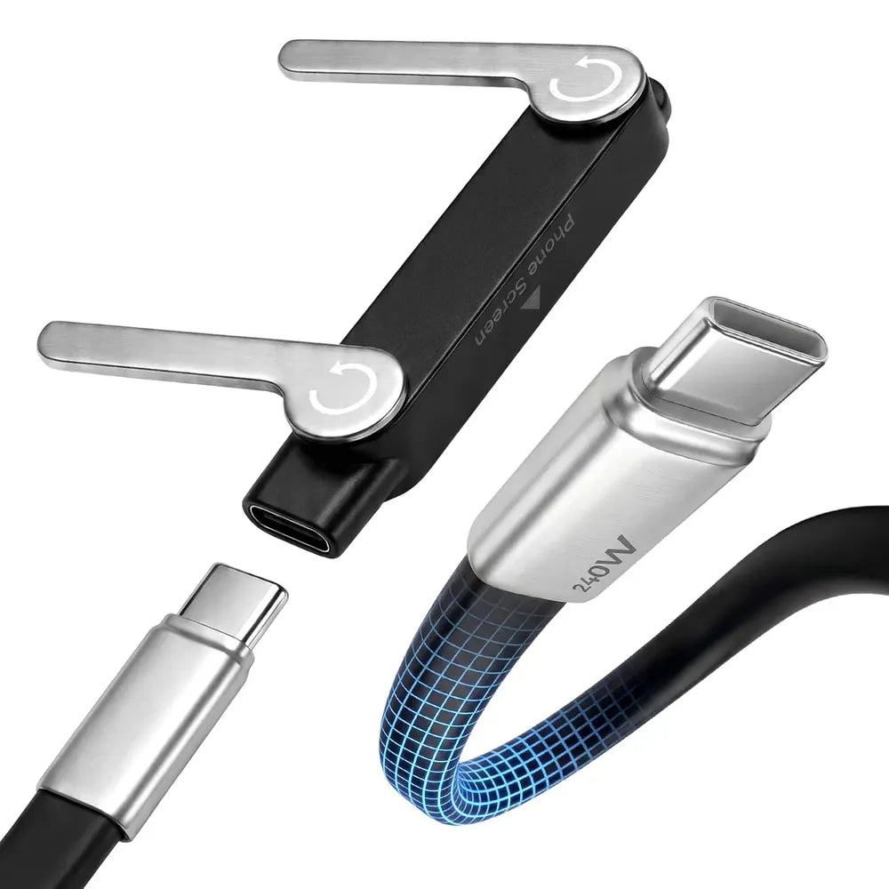 Fast-Charging Cable with Detatchable Stand