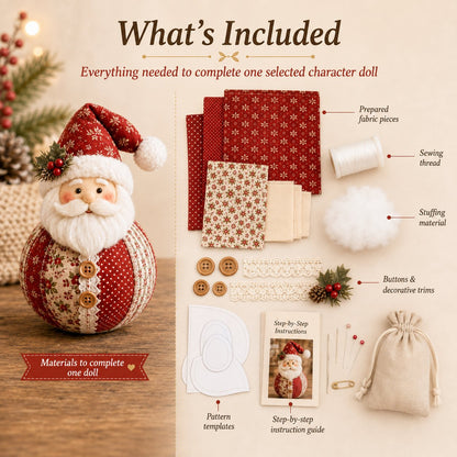 Patchwork Fabric Doll DIY Kit