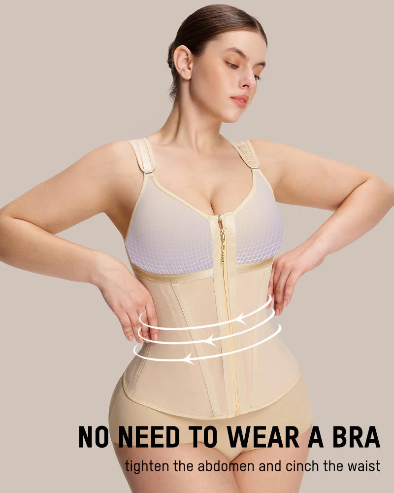 Formiva® Double-Layer Tummy Control Waist Shaper Girdle With Bra