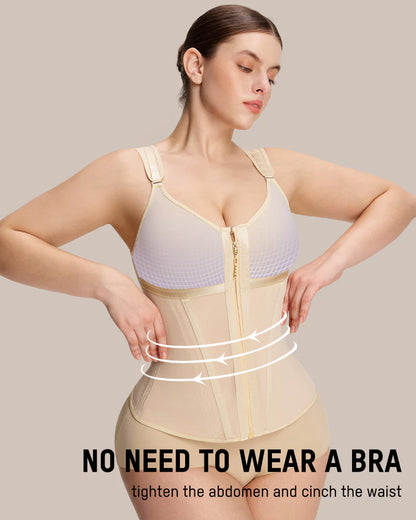 Formiva® Double-Layer Tummy Control Waist Shaper Girdle With Bra