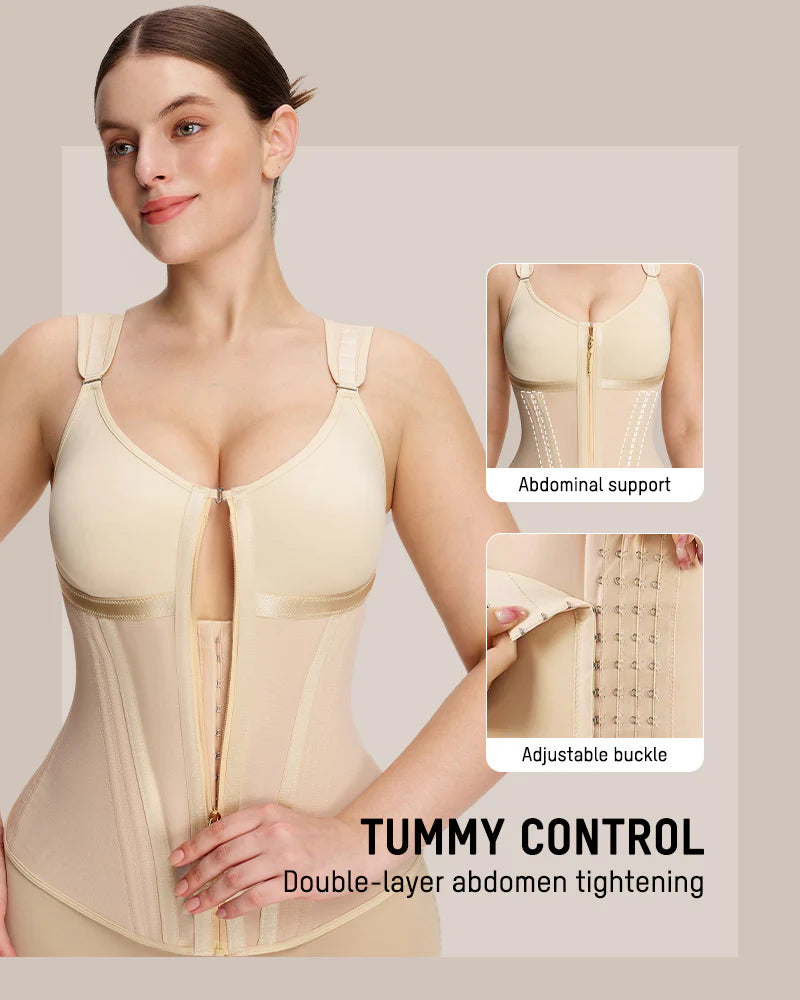 Formiva® Double-Layer Tummy Control Waist Shaper Girdle With Bra