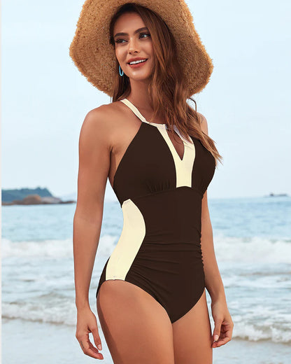 Formiva® Full Coverage Retro Color Block Swimwear
